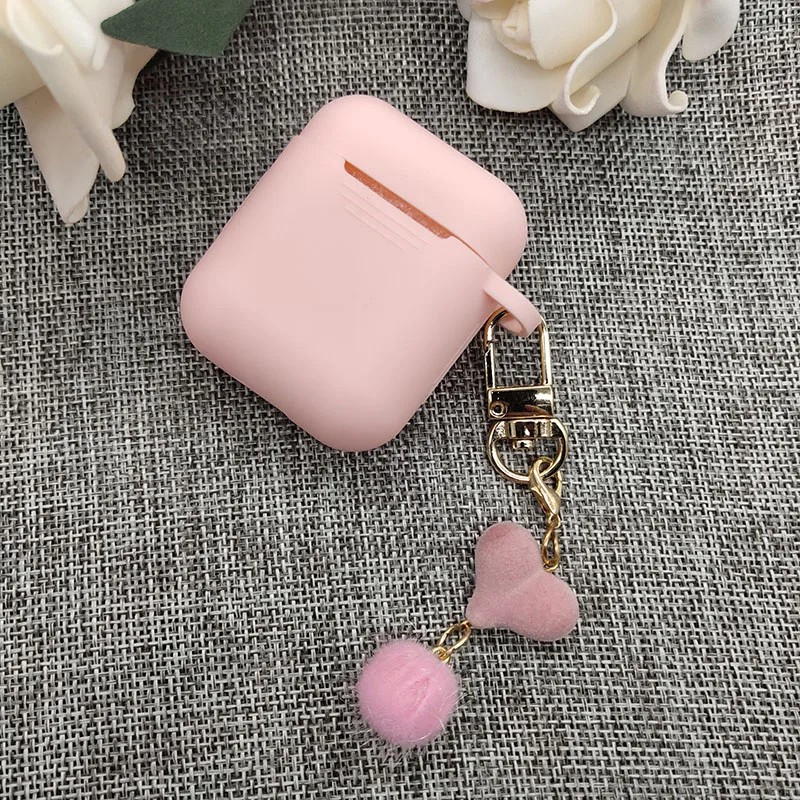 Чехол для AirPods силиконовый чехол наушников s защитный Airpods 2/1 аксессуары с простым
