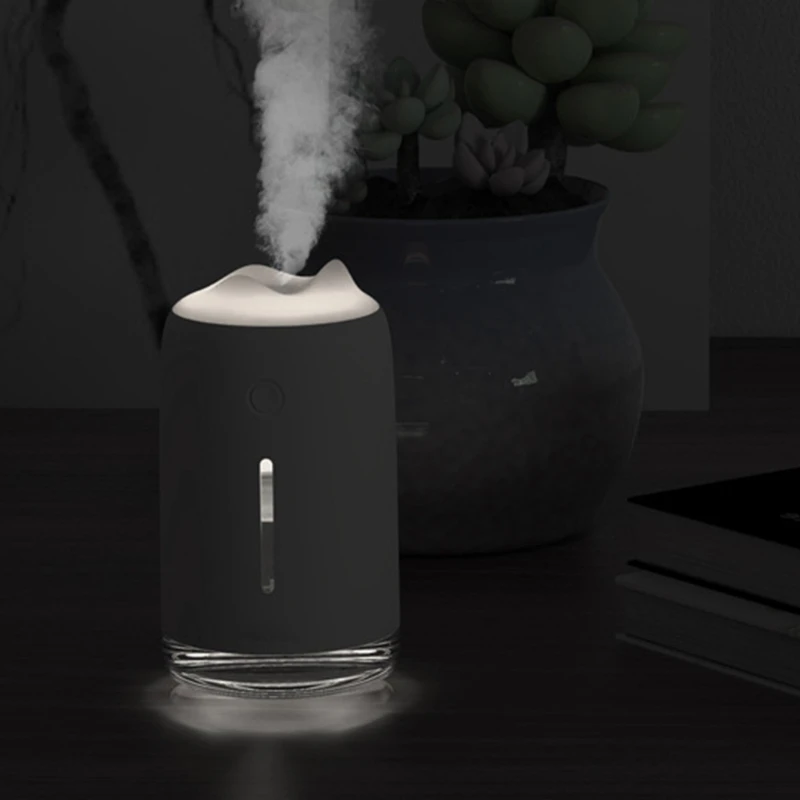 

Portable Air Humidifiers USB Mist Mode Waterless Quiet Small 310ml Desktop Cool Mist Humidifier with Night Light Gifts for Baby