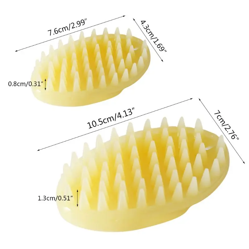 

28TA Dog Cat Rubber Cleaning Brush Soft Fur Shedding Tool Pet Grooming Massage Hair Remover Comb