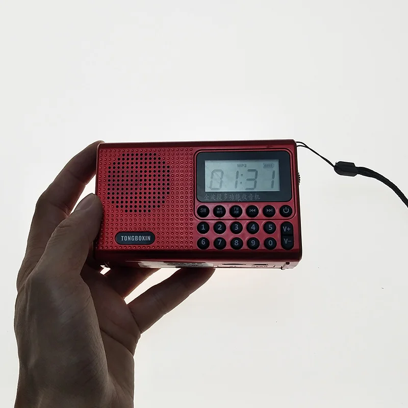 

Shortwave Full Band AM FM SW Pocket Radio Digital Speaker USB TF Card MP3 Player Support 18650 Rechargeable Battery