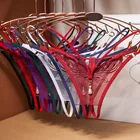 Сексуальное прозрачное женское нижнее белье с цветочной вышивкой и жемчужинами, женские трусики-стринги, модное ажурное женское нижнее белье, стринги, трусики