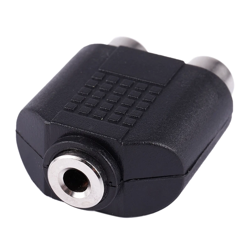 Переходник разветвитель с гнездом 3 5 мм на двойной гнездо RCA Jack AV черный|Кабели HDMI|