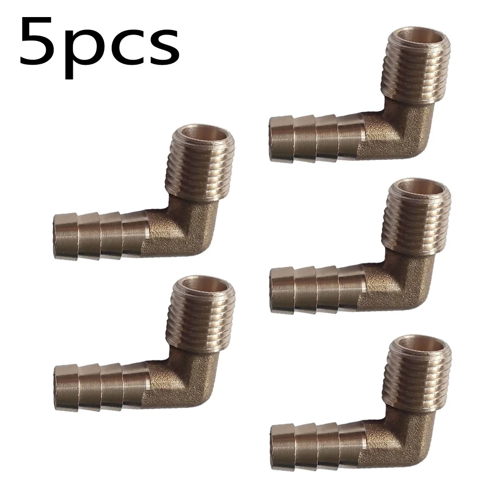 

5pcs 1/4\\\\\\\\\\\\\\\" Male NPT 5/16\\\\\\\\\\\\\\\" Hose Barb Fittings Adapter Connector Male Elbow Parts