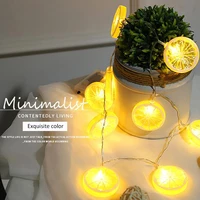 creative lemon led light string fairy tale string light 3m 20 leds lemon orange slice ring light holiday home decoration