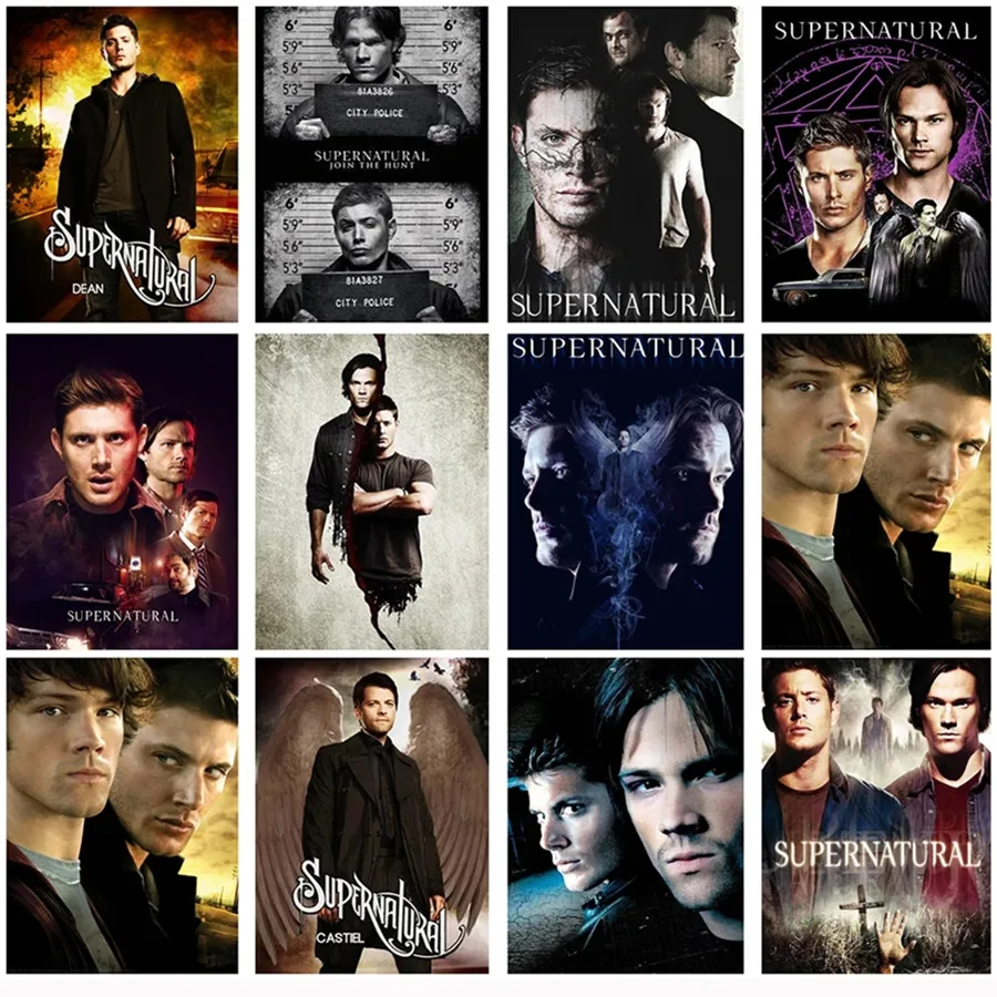 

5D Diamond Painting Supernatural Movie Portrait Full Square/Round Drill Diamond Embroidery Set Cross Stitch Mosaic Decor Gift