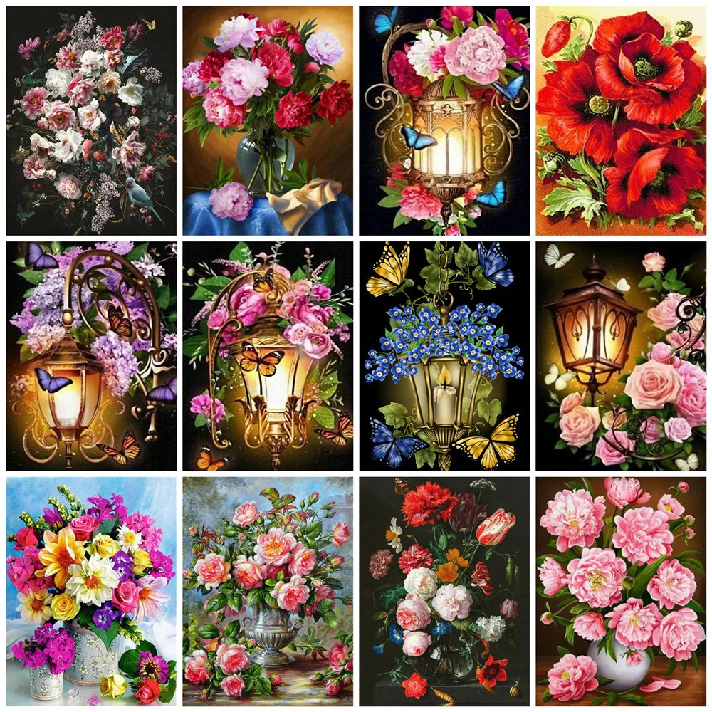 

Алмазная вышивка 5D Huacan, мозаика, вышивка крестиком, цветок, алмазная живопись, полный квадрат, искусство Роза для домашнего декора