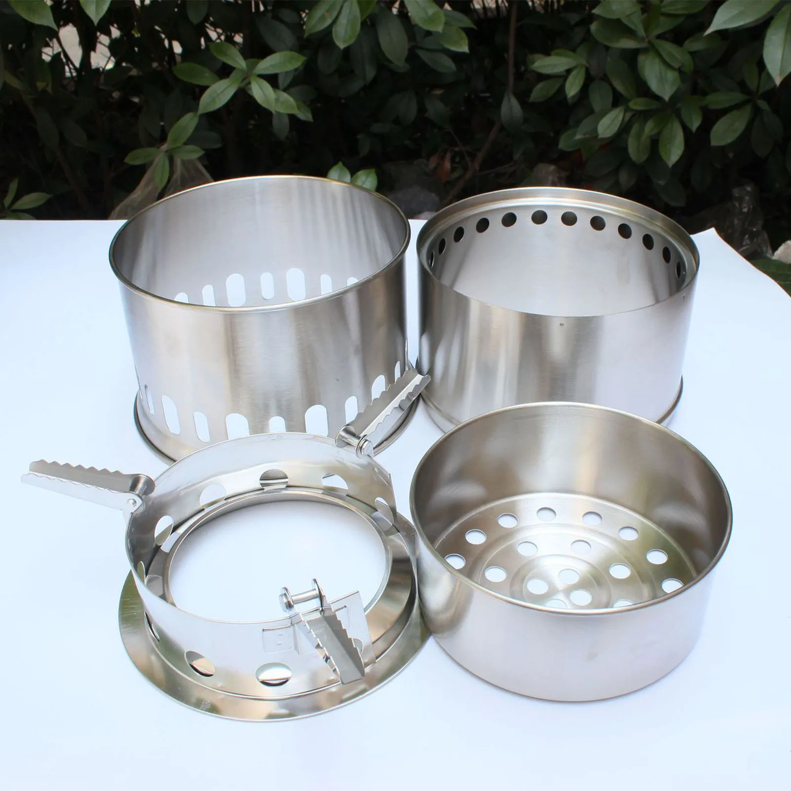 

Portable Outdoor Wood Stove Camping Folding Cookware Wood Stove Burning For Backpacking Survival Cooking Fishing Picnic Hunting