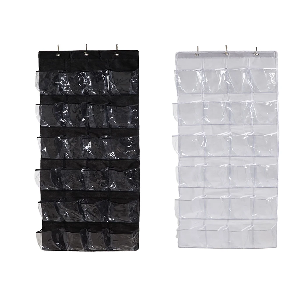 

Storage Bag Non-woven Door Shoe Organizer 24 Pocket Dust-proof Door Hanging Storage Rack