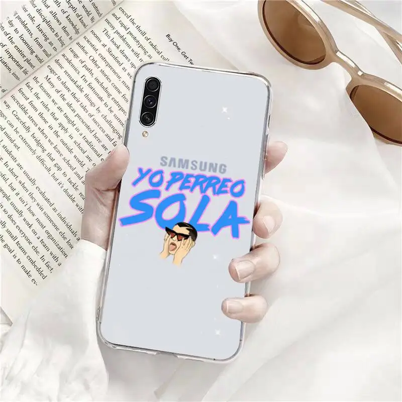 

Yo Perreo Sola Bad Bunny Maluma Phone Case Transparent For Samsung Galaxy A71 A21s S8 S9 S10 plus note 20 ultra