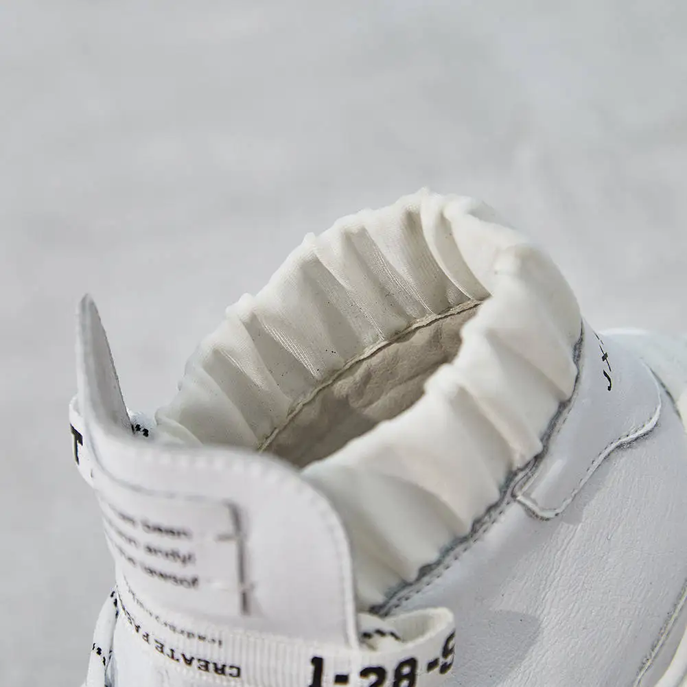 DORATASIA/новый бренд модные кроссовки Женские туфли на плоской подошве с кожаный