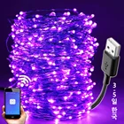 Светодиодный УФ-шнурок с черным светом, водонепроницаемая лампа сделай сам для дома с бактерицидными привидениями, USB-шнурок для рождества, Хэллоуина, бара, ультрафиолетовое Освещение для дома с 20 м