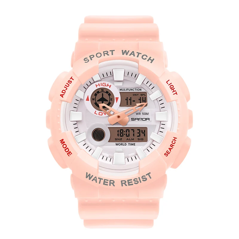 

Fashion Women Watch Multifunctional Quartz Sports Watches Lady Auto Date LED Digital 50M Waterproof Clocks Girl Woman Wristwatch