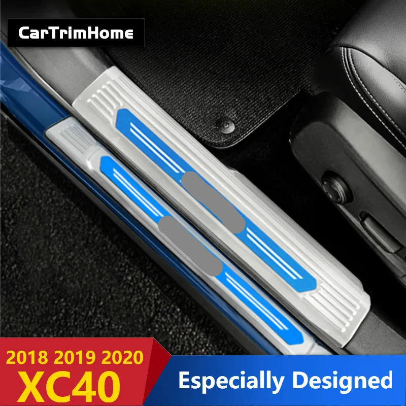 

Stainless xc40 Accessories For Volvo XC40 2018 2019 2020 Door Sill Scuff Plate Pedal Trims car styling