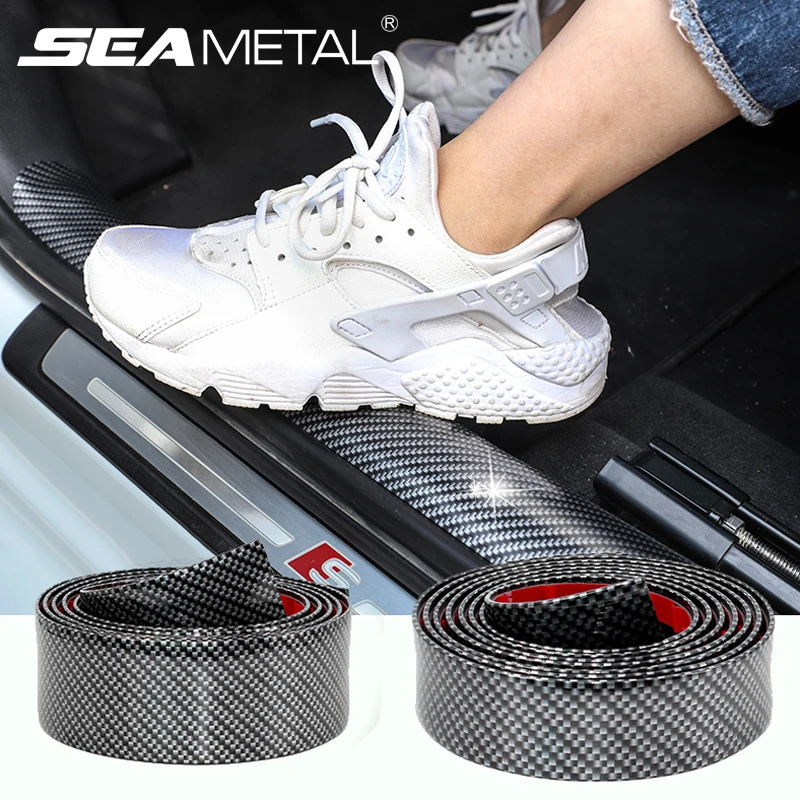 Наклейка на бампер автомобильный из углеродного волокна|Наклейки автомобиль| |