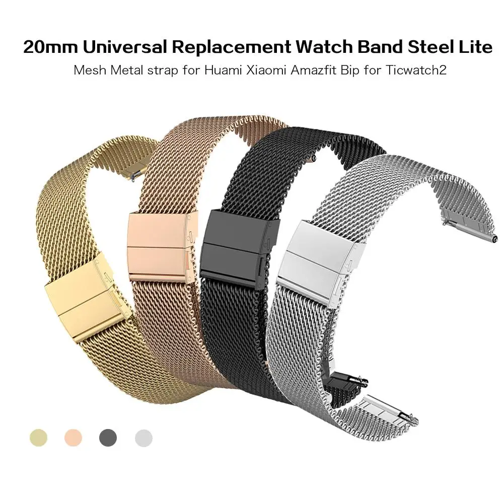 Ремешок с пряжкой для часов из нержавеющей стали ремешок для Xiaomi Band для Huami Band Amazfit Bip BIT Lite Youth Smart Watch