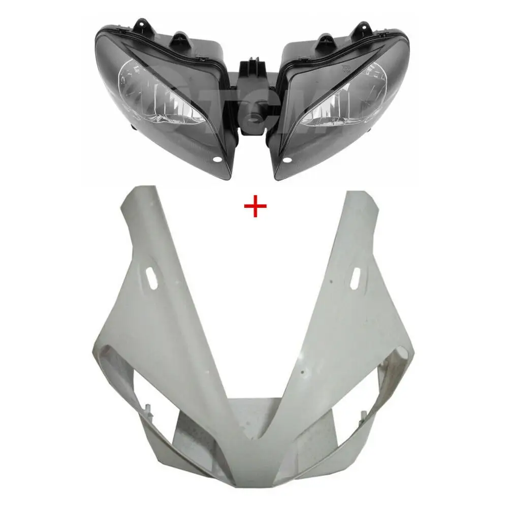 Мотоциклетная Неокрашенная верхняя обтекатель передняя фара с хомутом для Yamaha YZF