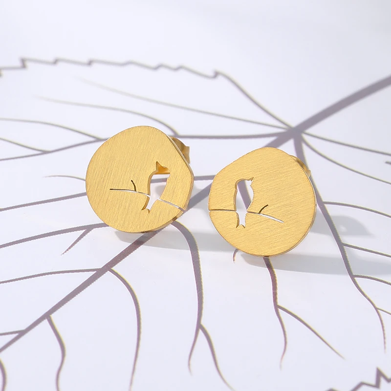 Великолепная сказка уникальный Птица на ветке Серьги-гвоздики Модные украшения