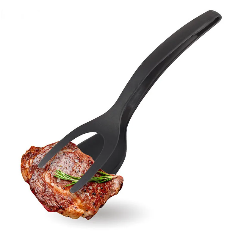 

2-in-1 Non-stick Omelette Tool Barbecue Pancake Toast Bread Grip, Flip Spatula Kitchen Tool Cooking Tool Support Wholesale