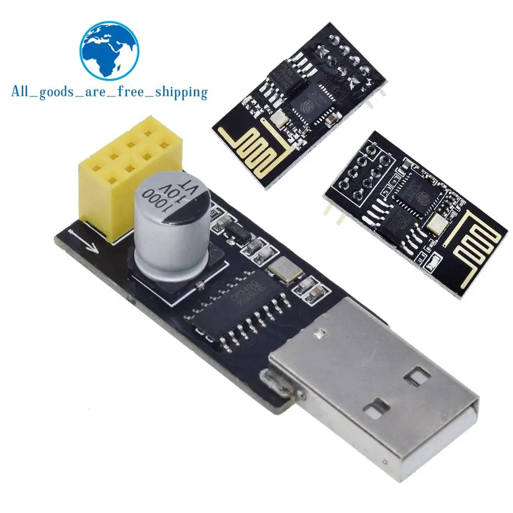 Адаптер программатора ESP01 UART GPIO0, Женский адаптер ESP8266, CH340G USB в ESP8266, последовательный беспроводной модуль для разработки Wi-Fi