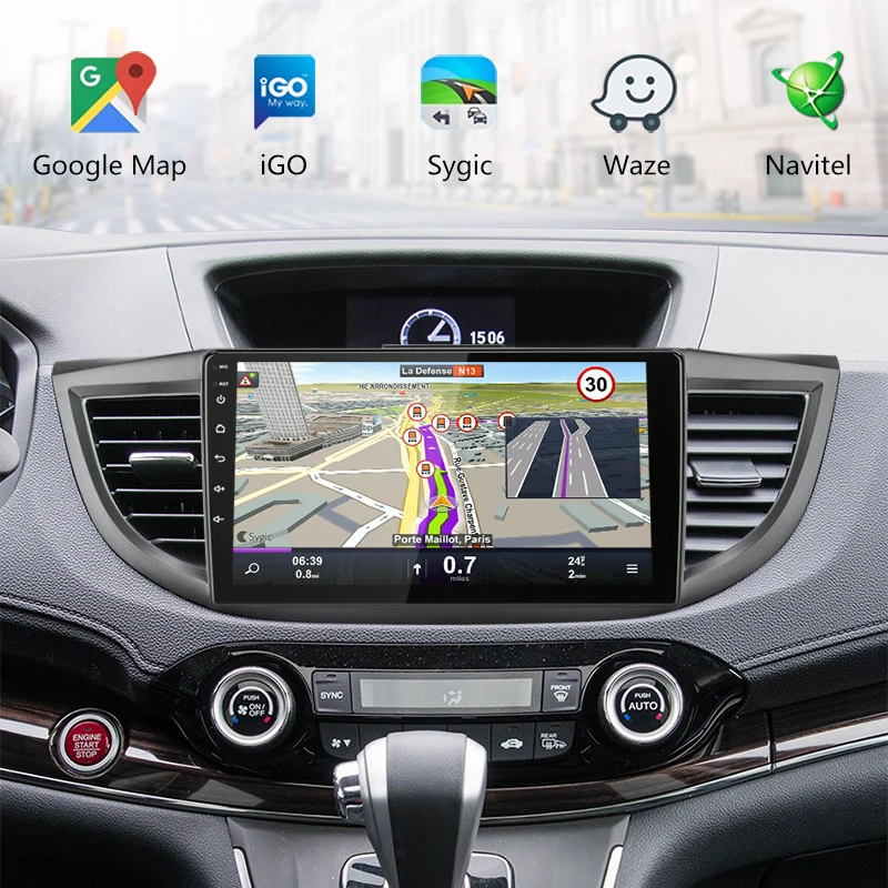 Автомагнитола 2 Din 10 1 дюйма Gps-навигатор для Honda CRV 2012 2013 2014 2015 2016 Android 9 4 ядра