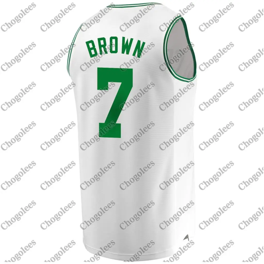 

Men Basketball Jersey Jaylen Brown Boston Branded Fast Break Jersey Association Edition White