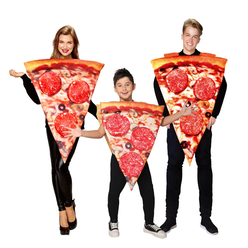 Костюм на Хэллоуин для семьи костюм пиццы взрослых забавный дня рождения Детская
