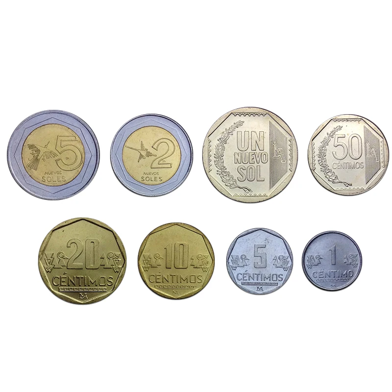 Set 8Pcs Peru Coins 2011-13 Edition Latin America 100% Real Original Coin Collection UNC New | Дом и сад
