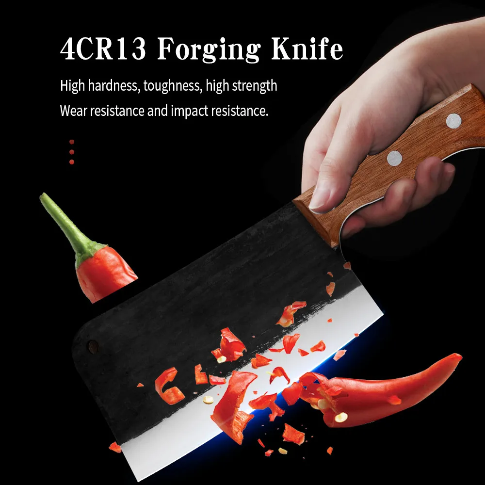 XYj 7 дюймов ручной работы кованый стальной нож для мясника резка костей резки мяса