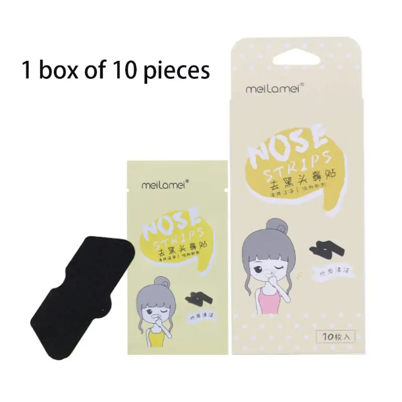 10Pcs/Box Green Tea Extract Essence Nose Peel Off Mask Strips Blackhead Removal Pore Deep Cleansing Hyaluronic Acid Sticker |