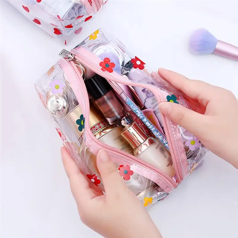Косметичка с рисунком из мультфильма в Корейском стиле, женская косметичка, сумка для туалетных принадлежностей, водонепроницаемая косметичка, Прямая поставка