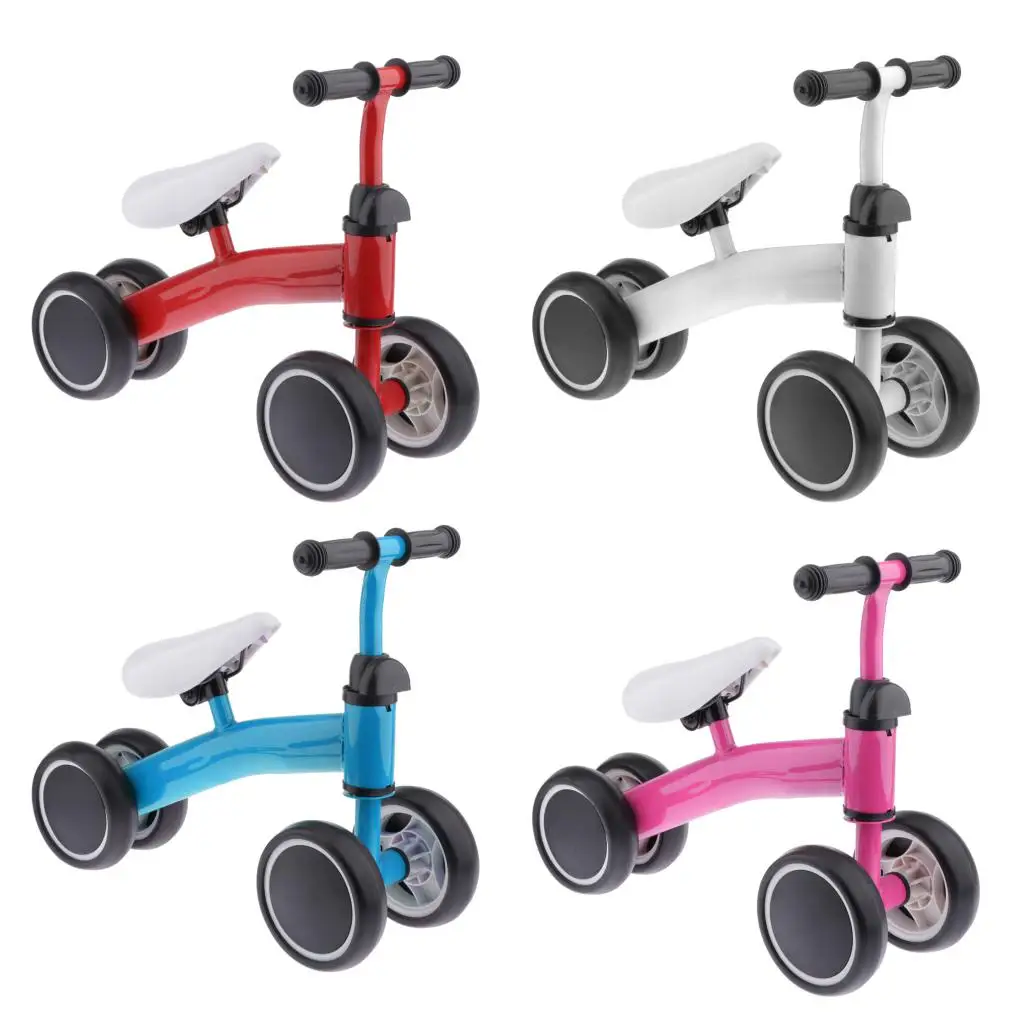 

Kids Balance Bike Baby Learn To Walk Toddler Walker Boys Girls 4 Wheels Push Bicycle Bikes Toys for 1-3 Years Old Children