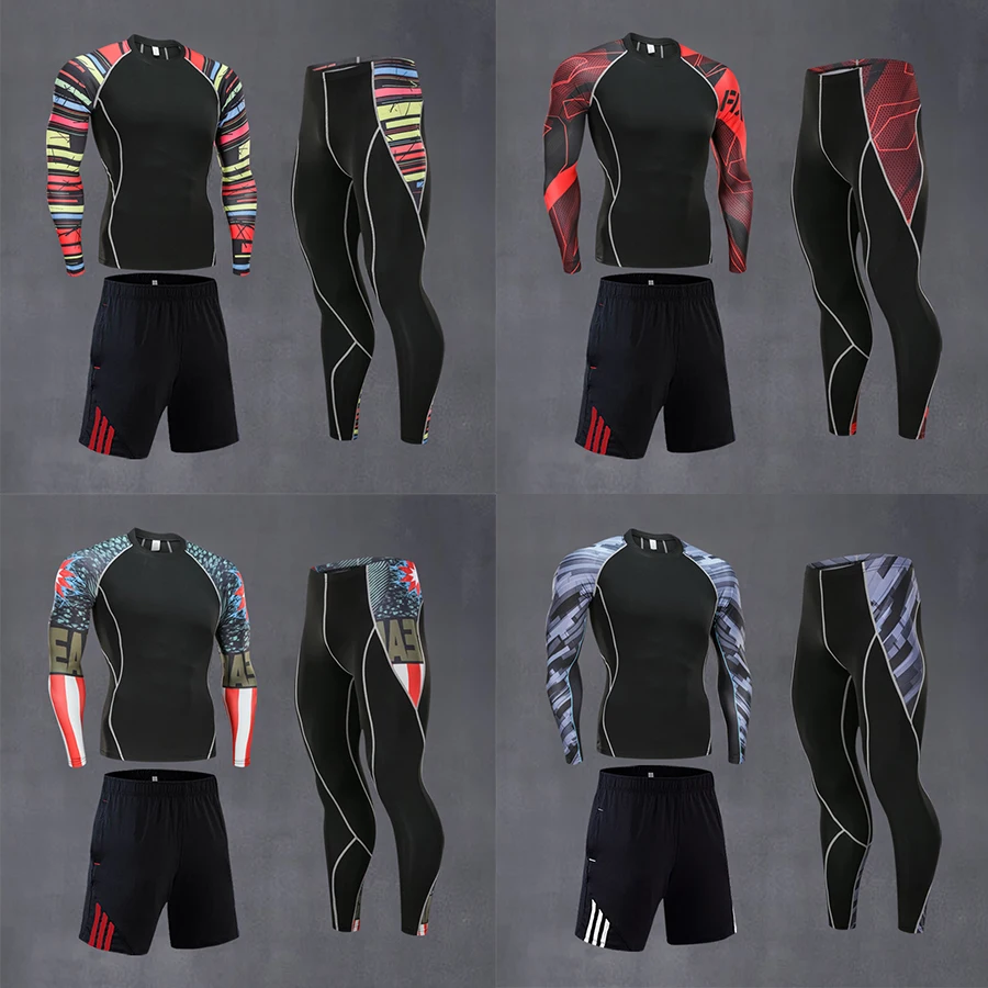 

Комплекты одежды для йоги, женские спортивные рубашки для бега и тренировок, леггинсы, базовые многослойные комплекты, костюм для бега в тре...