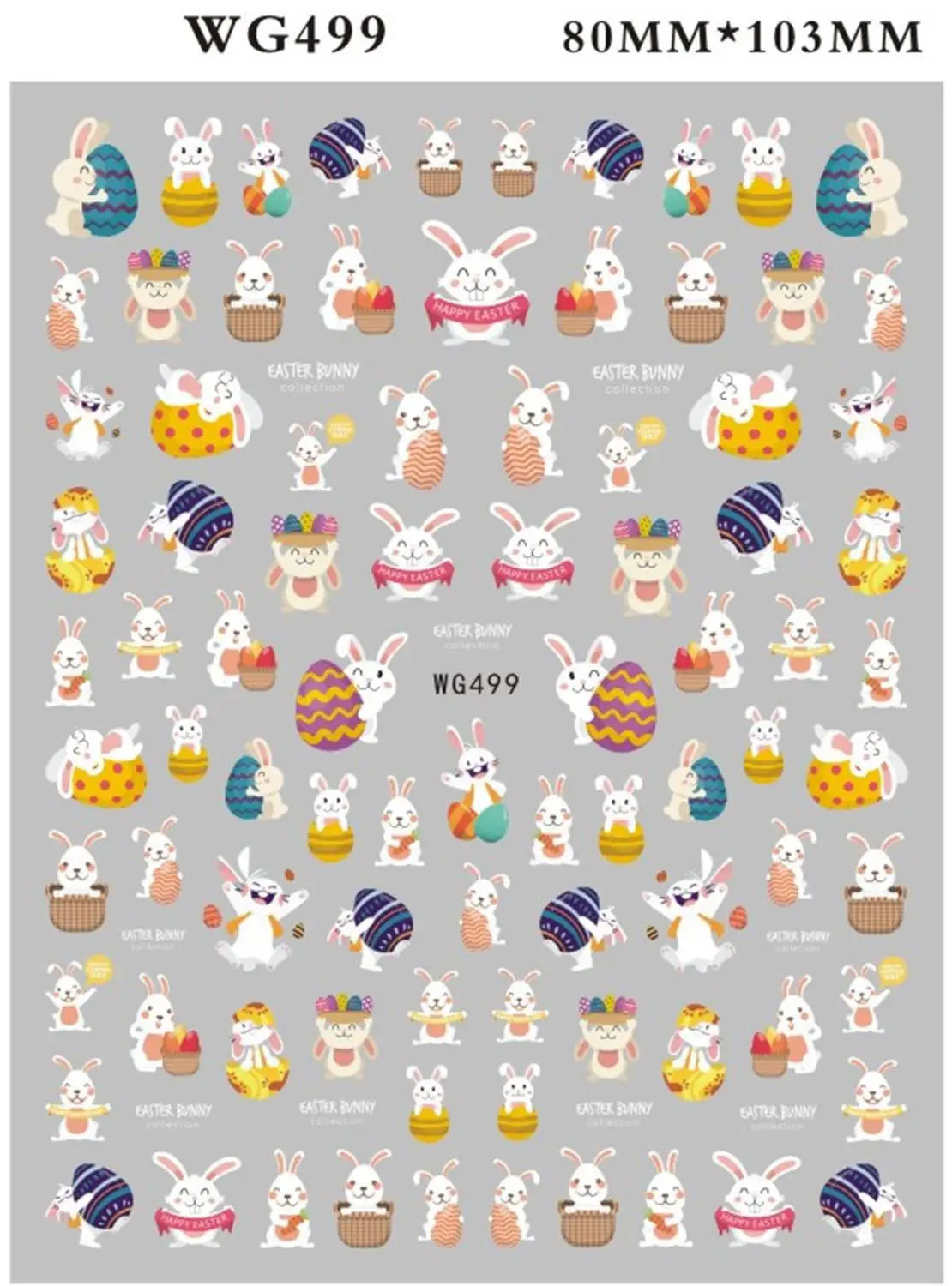 Easter Day 1Pcs 3D Nail Art Stickers Cartoon Rabbit Chick Cute Design Adhesive Decorations Festival DIY | Красота и здоровье