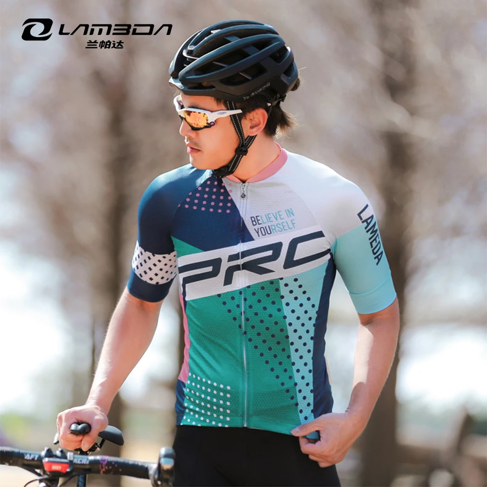 Летняя велосипедная футболка LAMBDA мужская рубашка с коротким рукавом одежда