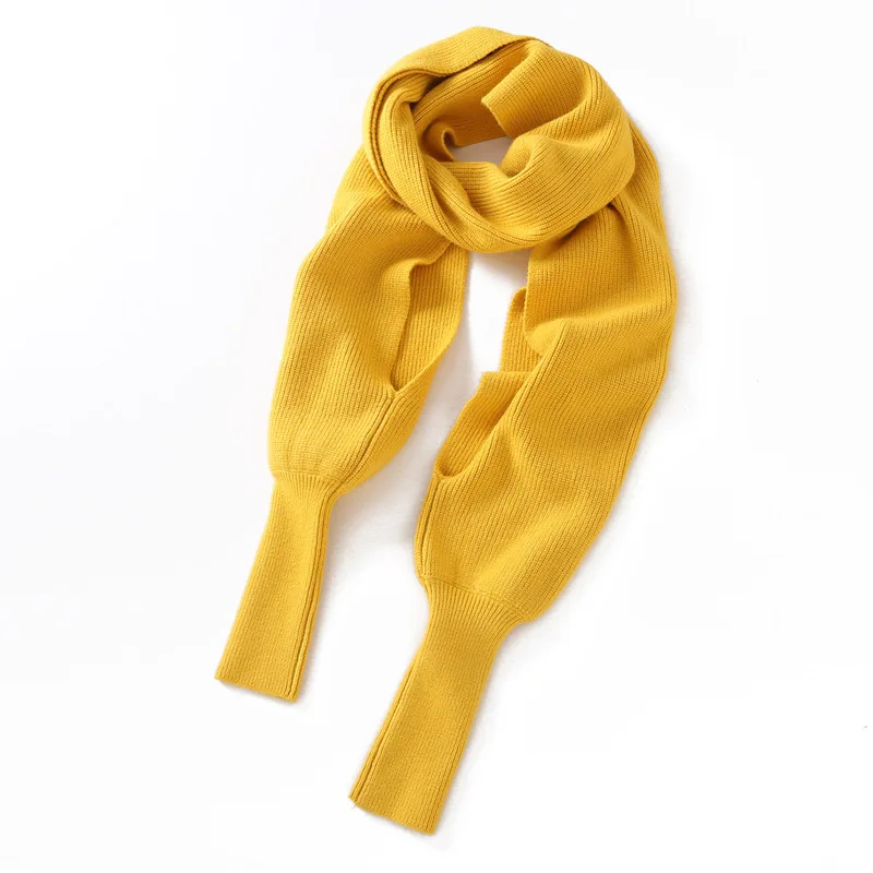 

Fashion ever-changing long multi-function sweater shawl, new autumn and winter concave shape multi-color sleeve scarf