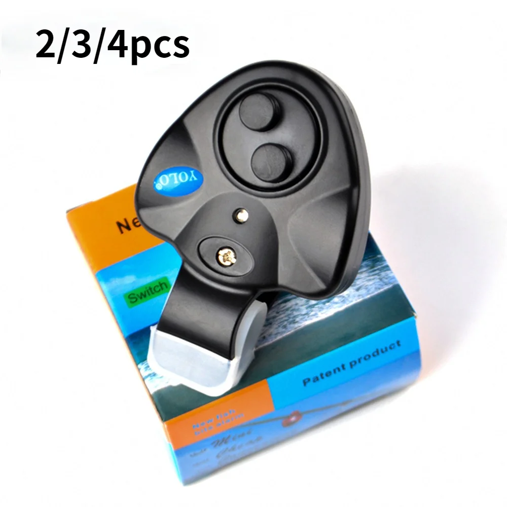 

2/3/4pcs Fishing Fish Bite Alarm Electronic Buzzer on Fishing Rod with Loud Siren Daytime Night Indicator With Battery Lr44