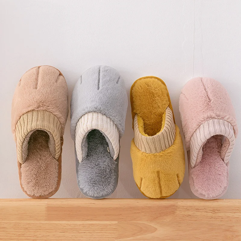 

Newest Cat Paw Animal Slippers for Women Cute Plush Womens House Shoes Memory Foam Bedroom Slippers