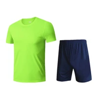 men running jersey sets survetement football kit uniforms youth sports training tracksuit suit gym short sleeve shirtshorts