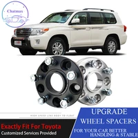 4 pcs for toyota land cruisertundrasequoia 5x150 110cb 30mm thick hubcenteric blackwhite color wheel spacer adapters