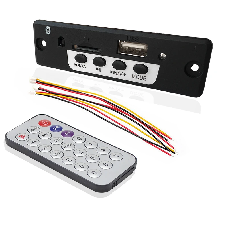 MP3 декодер Bluetooth беспроводной 12 в WAV плата аудио модуль USB TF радио для автомобиля