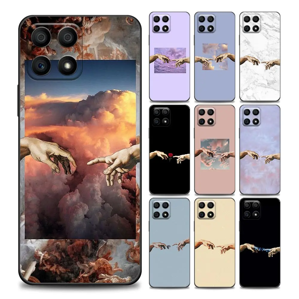 

Michelangelo Hands Phone Case for Honor 8X S 9S C A X Pro Play 9A 50 Pro 10 20 e Pro 30i Pro Lite Youth Soft Silicone Cover