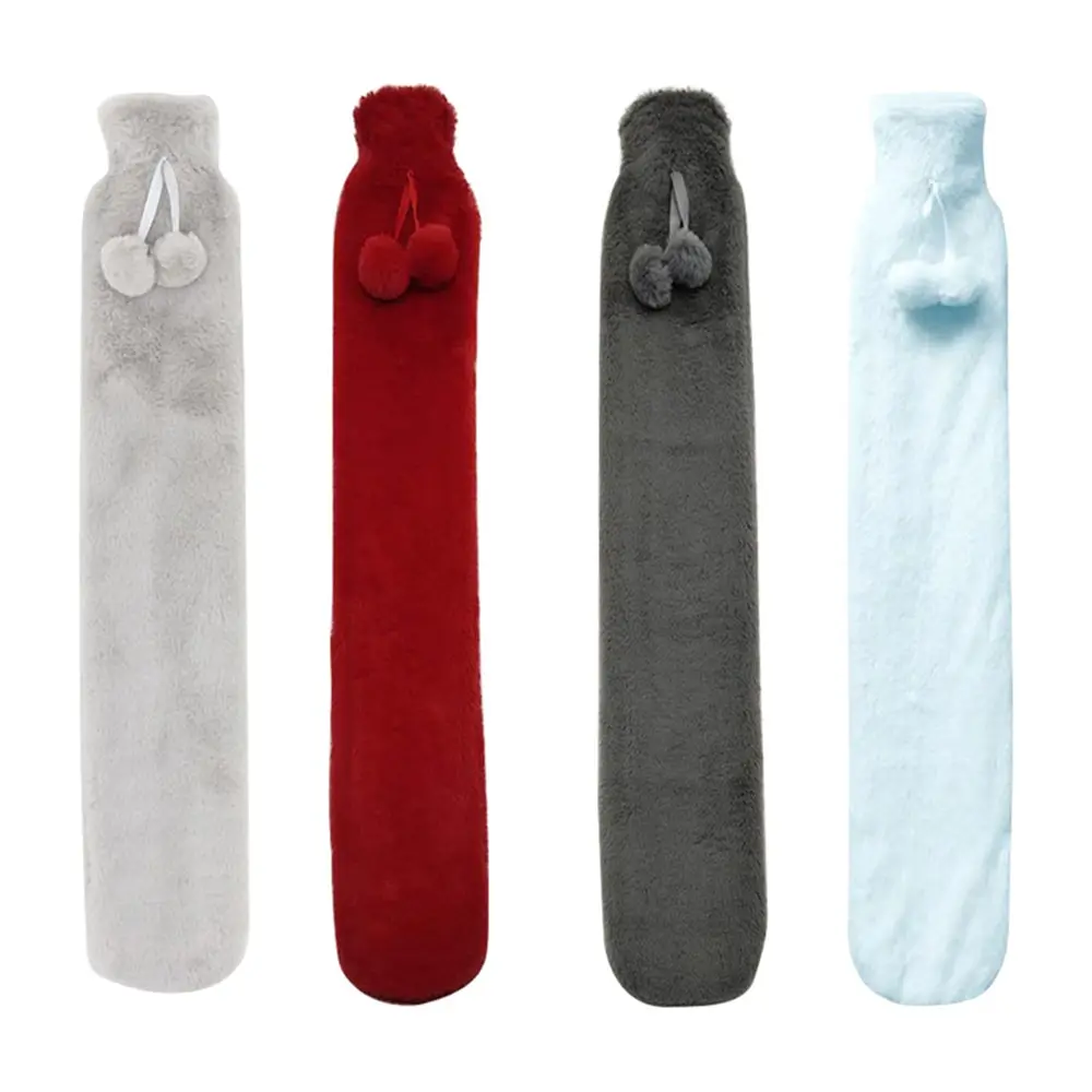 Длинная теплая сумка на плечо и шею плюшевая компрессионная бутылка для горячей