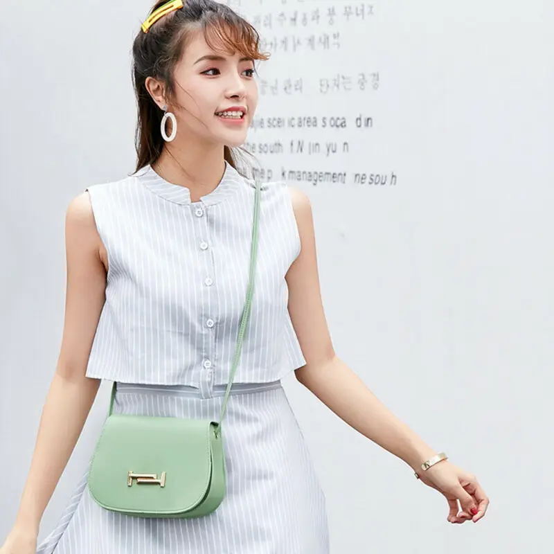 2019 модные трендовые женские сумки через плечо из искусственной кожи с пряжкой в