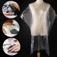 50pcs transparent disposable plastic hairdressing hair dyeing cape shawl aprons