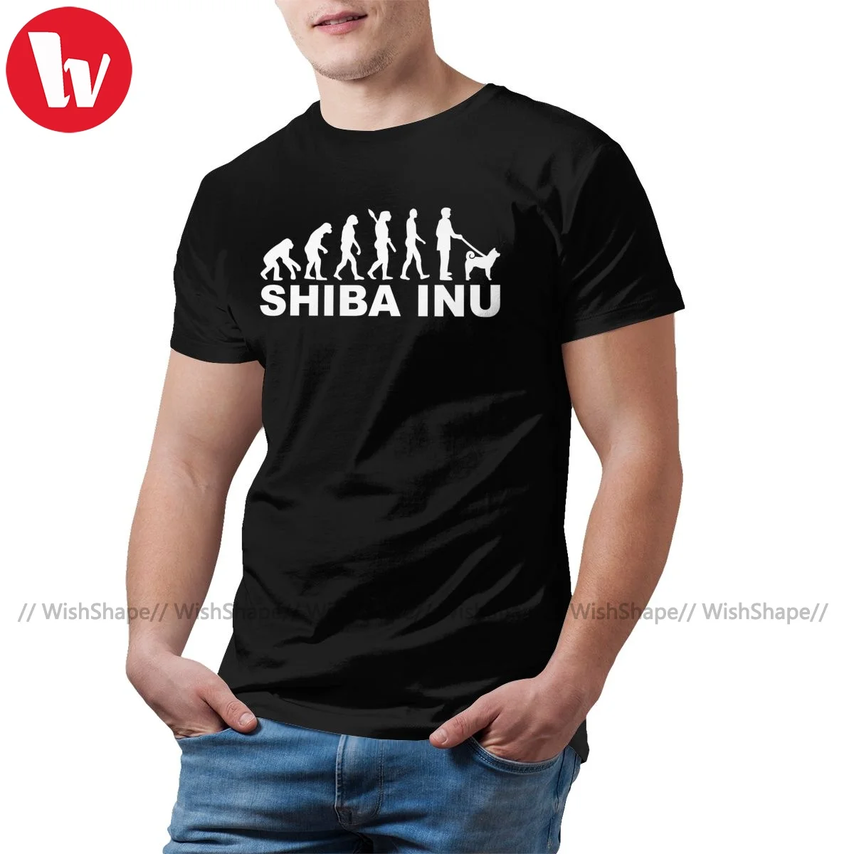 

Shiba Inu T-Shirt Basic Awesome Cotton T Shirt Printed Short Sleeve Tee Shirt Men 4xl