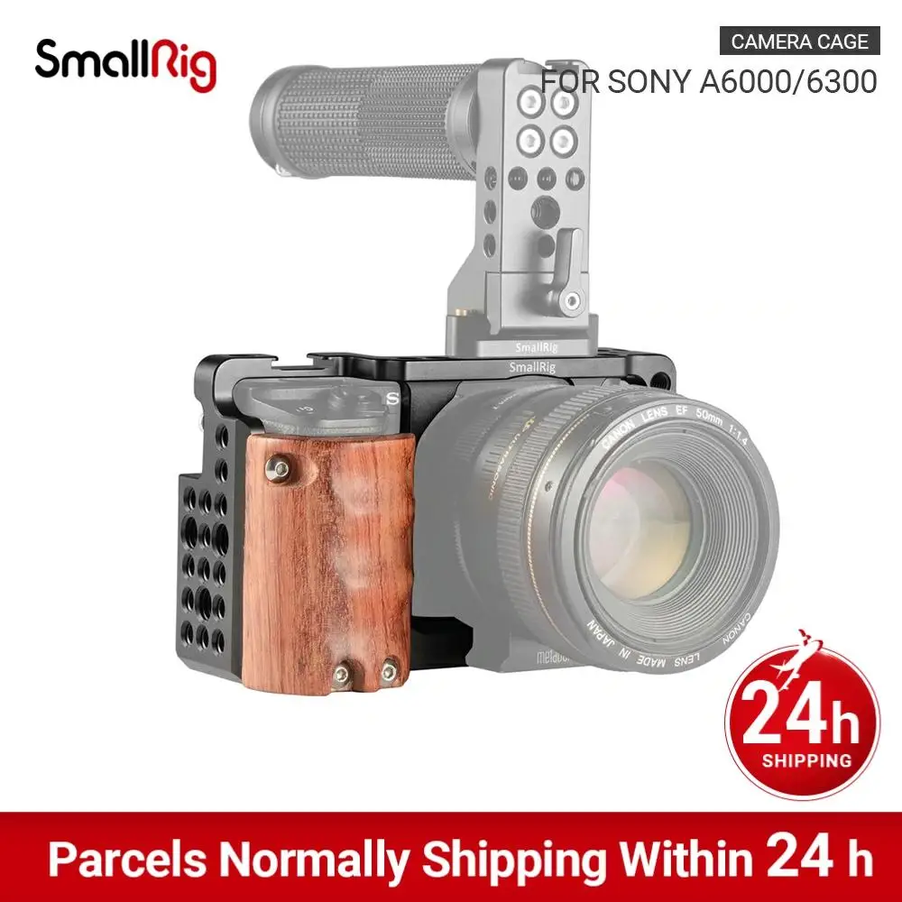 SmallRig для sony a6000 аксессуары Sony A6300/A6000/Фотообои с деревянной ручкой двойная камера