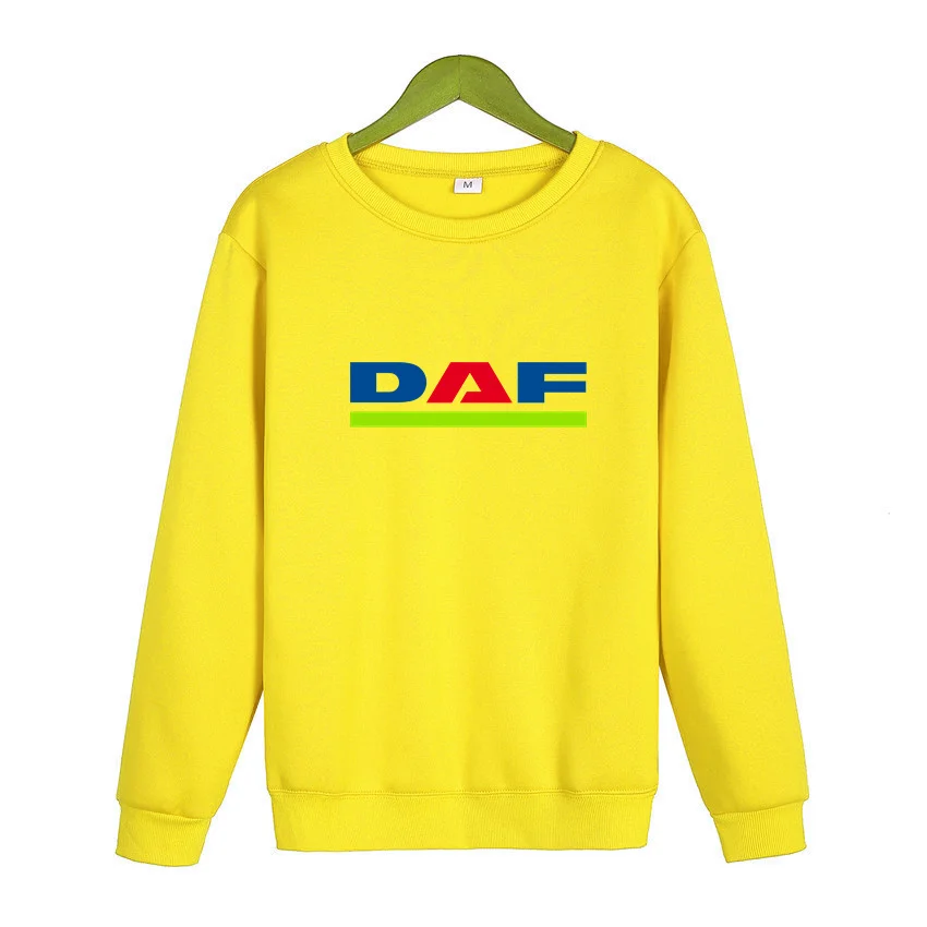 

2021Autumn DAF Logo Round Neck Men's Pullover Sweatshirt Basic Ordinary Street Couple Style Fashion Brand Top Asian Size S 3XL