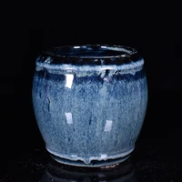 round mini succulent flowerpot glazed bonsai cute origin yixing china