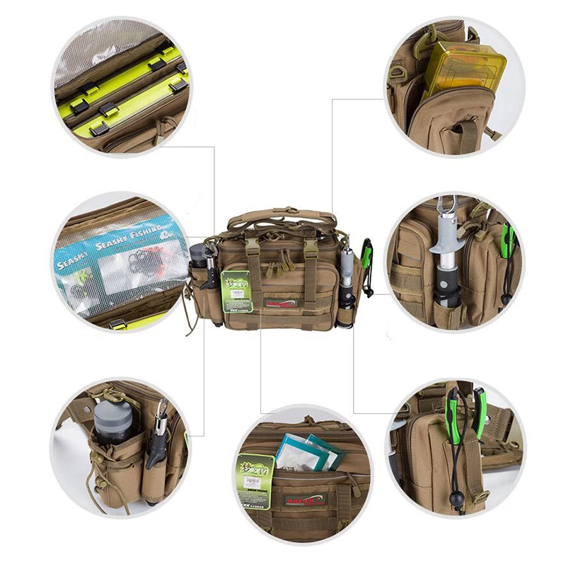 Водонепроницаемая сумка для рыбалки вместительная многофункциональная