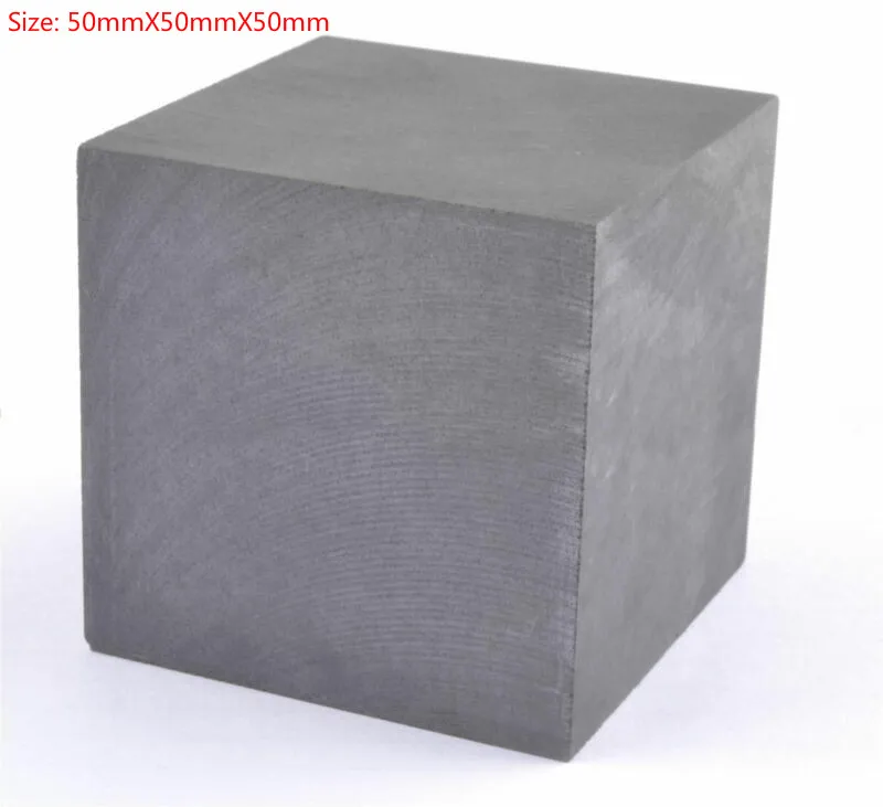 

50x50x50mm high purity carbon graphite block plate 99.9% fine grain graphite ingot blank